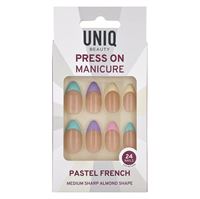 UNIQ Press On Negler med Lim - Pastel French