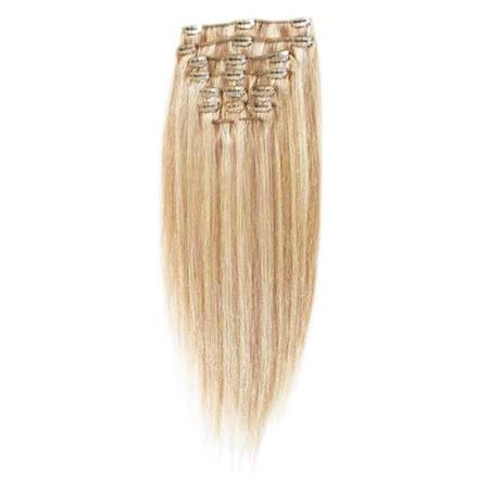 Clip On Hair Extensions 40 cm #27/613 Lys Blond Mix
