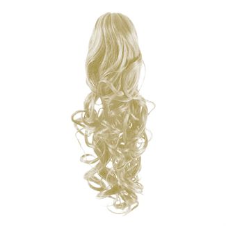 Pony Tail Fiber Extensions Curly Lys Blond 60#