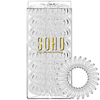 SOHO® Spiral Hårstrikker, Crystal Clear - 8 stk.