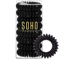 SOHO® Spiral Hårstrikker, Black - 8 stk.