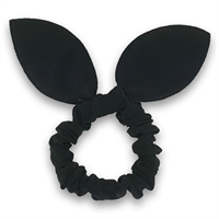Scrunchie med bow - svart