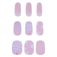 Semi Cured Gel Nail Stickers / Selvklebende neglelakk - Snowy Pink (JK-268)