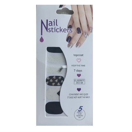 Nail Stickers - Nail Wrap 12 stk. no. 02