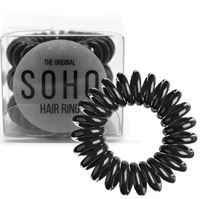 SOHO® Spiral Hårstrikker, ALL BLACK - 3 stk