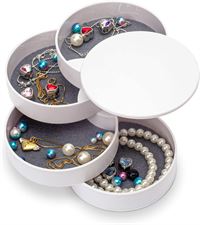 UNIQ Roterbart smykker organizer med 4 nivåer - Hvit