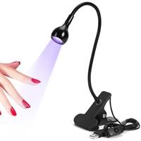 UV LED Mini Neglelampe - Svart