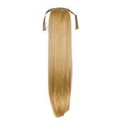 Ponytail-forlengelse i fiberhår, glattt, mellomblond 27#, 60 cm