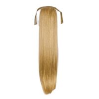 Ponytail-forlengelse i fiberhår, glattt, mellomblond 27#, 60 cm