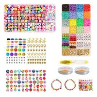 Clay / Heishi Beads Fimo Kit - KREA DIY Smykkesett med ulike perler - 4500 stk
