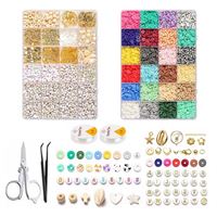 Clay / Heishi Beads Bohemian Kit - KREA DIY Smykkesett med ulike perler - 6000 stk