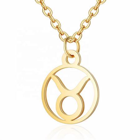 Zodiac Necklace: Taurus - Zodiac, Gold