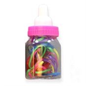 Snagfree hårstrikker 2mm Mix farger - Baby Bottle