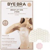 Bye Bra Push-Up Brysttape, Str. F-H, med brystvortedekker i sateng