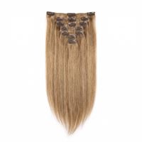 Clip-on hair extensions, Remy-hår, 50 cm, Mellomblond #27