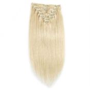Clip-on Hairextensions 60# Platinblond 65 cm