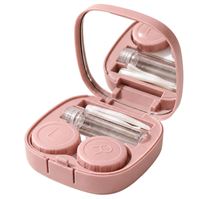 UNIQ 5-i-1 Kontaktlinseetui med Speil - Rosa