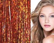 Bling Glitter Extensions 100 stk glitter hair extensions 80 cm - Champagnegull