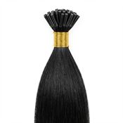 Cold Fusion hair extensions, 60 cm, Black 1B#, 100-pakning