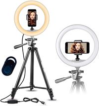 Ring Light Modell 3120 for YouTube og Tik Tok | Med stativ max. 136 cm & Bluetooth-fjernkontroll