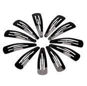 Metall hårspenner, svarte, 12-pakning