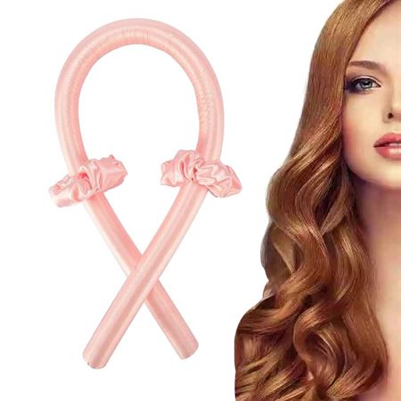 Heatless Hair Curlers - Få vakre krøller uten varme - Rosa