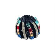Mille hestehale-spiral med strass, Mix