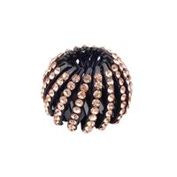 Mille Hestehalespiral med rhinestone - Bird Nest Hair Clip - Rose Gold
