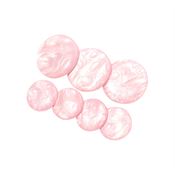 SOHO Opal Hårspenner, sirkeldesign, lys rosa marmor, 7 cm