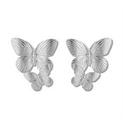 Chris Rubin Sommerfugl Øredobber, sølvfarget