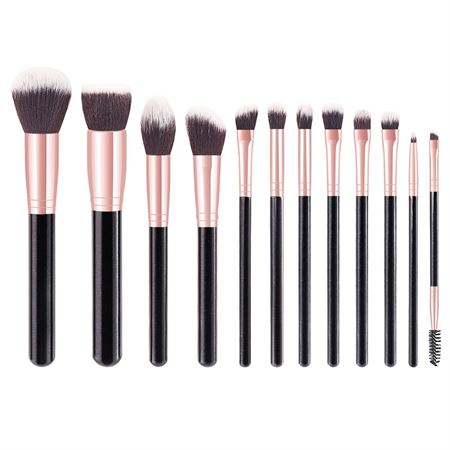 Technique PRO Rose Crush Sminkebørstesett - 12 sminkebørster
