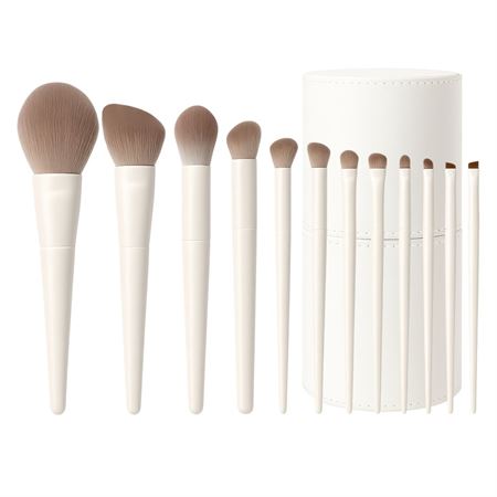 Technique PRO Cloud Sminkbørstesett - 12 Børster med Cup Case