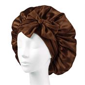 SOHO Makena Satin Bonnet, brun, one size