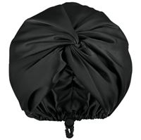 SOHO Silk Satin Turban Bonnet - Svart