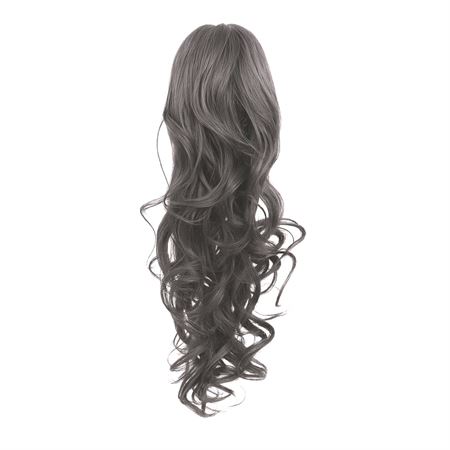 Pony tail Fiber extensions Straight Mørkegrå 171L#
