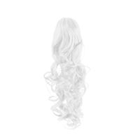 Pony tail Fiber extensions Curly - Total White