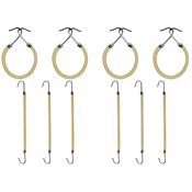 Bungee hårstrikk, beige, 10-pakning