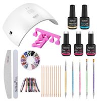 Nail Starter Kit - Premium Gel Lakk sett med 24W negletørker, farger og tilbehør (CL-01 Limited Edition)