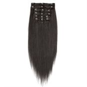 Clip On Hair Extensions 65 cm #1B Svartbrun