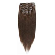 Clip On Hair Extensions 65 cm 4# Sjokoladebrun