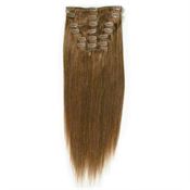 Clip On Hair Extensions 65 cm 6# Lysebrun