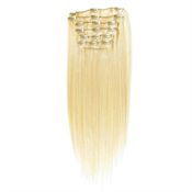 Clip on hair #613 Blonde 50 cm