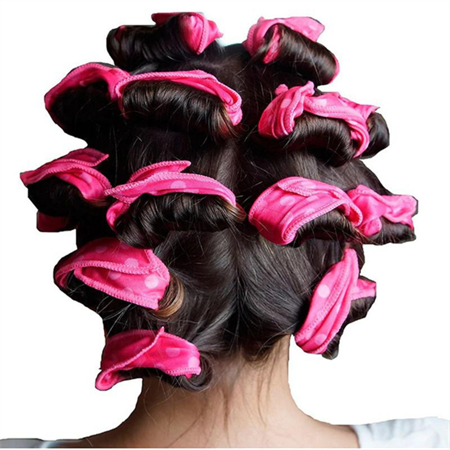 Magic Sponge Curlers - Heatless hår curlers - Pink 20 stk.