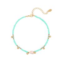 SOHO Ila Pearl Ankle Chain - Turkis