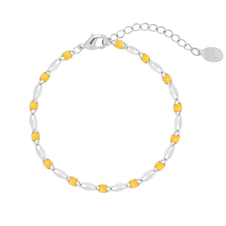 SOHO Kora armbånd - sølv / gult