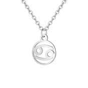 Halskjede med stjernetegn Krebsen, Zodiac, sølv
