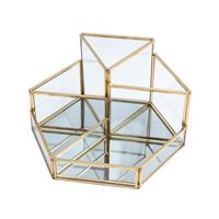  UNIQ Geometrisk Makeup Organizer - Gull