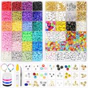 KREA DIY Smykkesett med Clay Heishi Beads Merkki Kit, 7000 deler