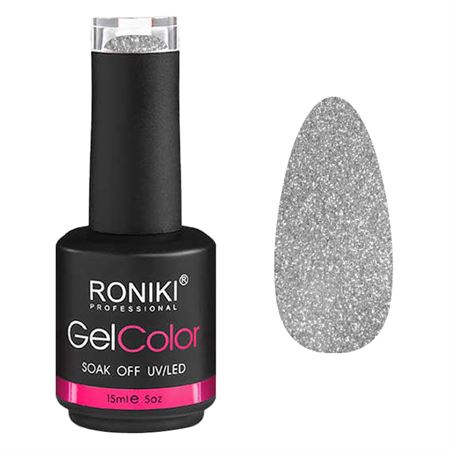 RONIKI Gel Neglelakk Diamond Silver (DH02)