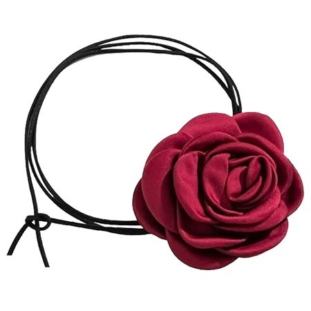 SOHO Rose Choker Halskjede - Rød